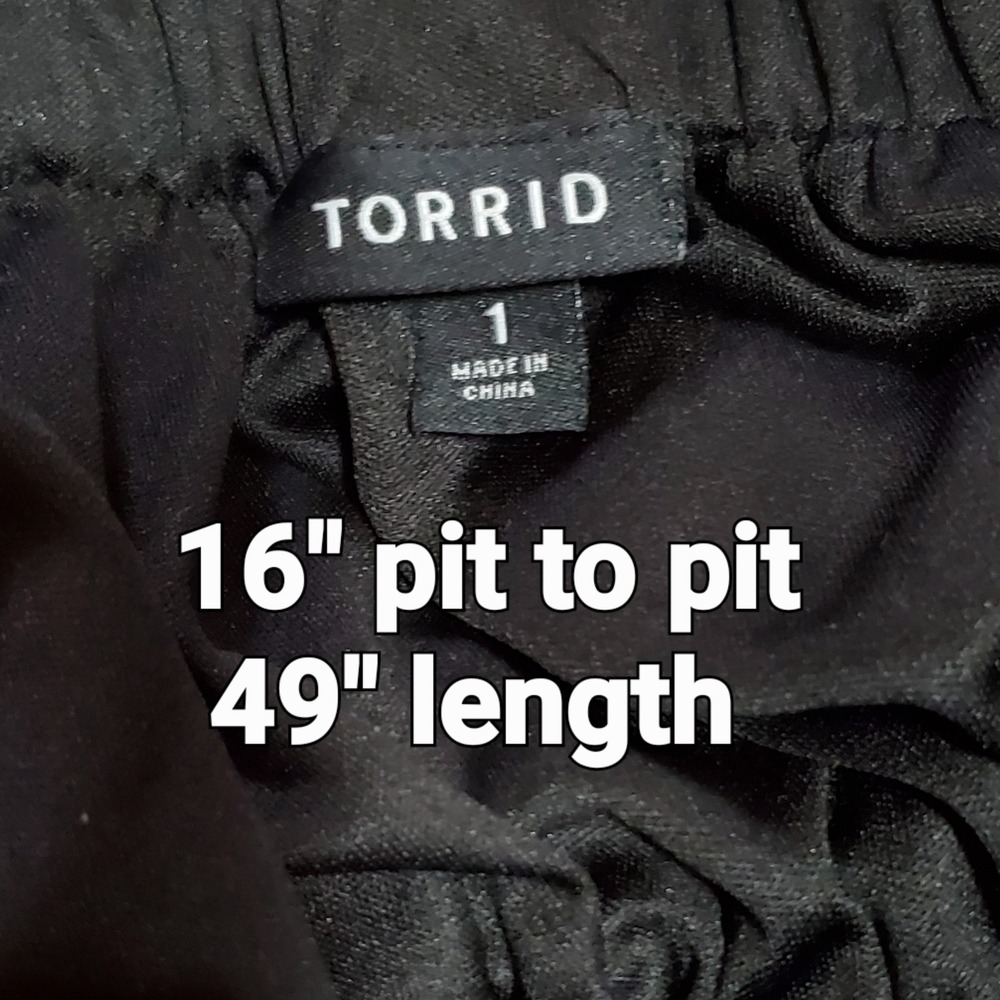 Torrid Whimsigoth Maxi Dress Black Resortwear Beach To Dinner Size 1X Cruise - Picture 4 of 6